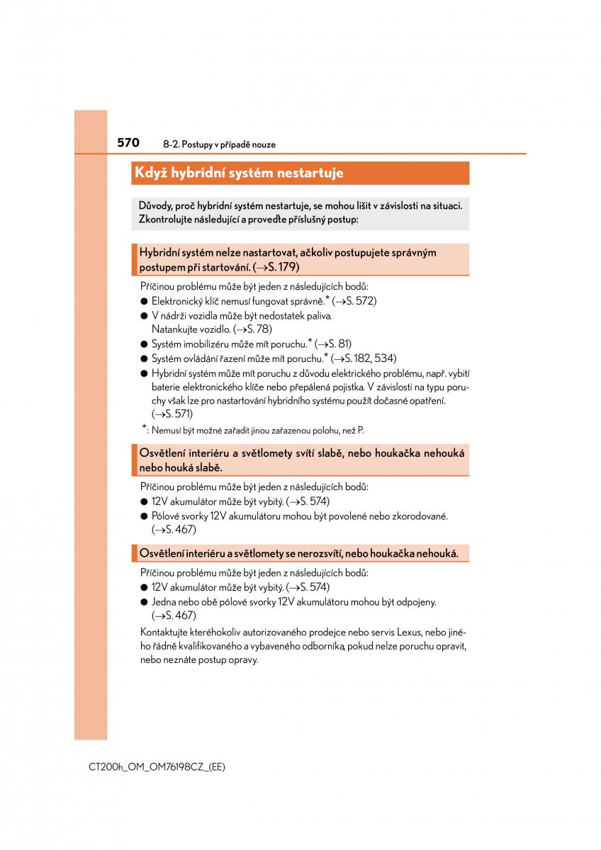 Lexus CT200h navod k obsludze / page 570