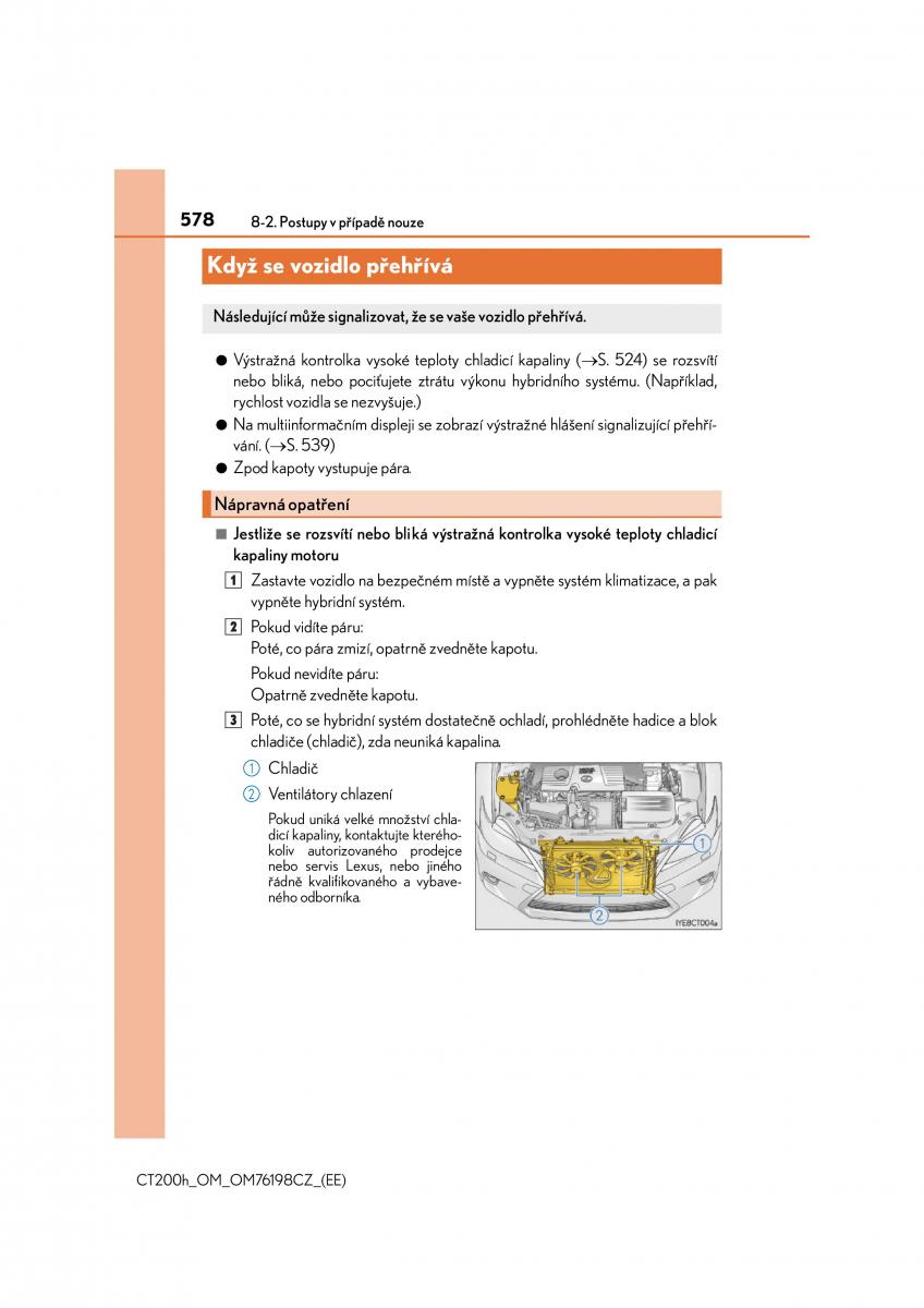 Lexus CT200h navod k obsludze / page 578