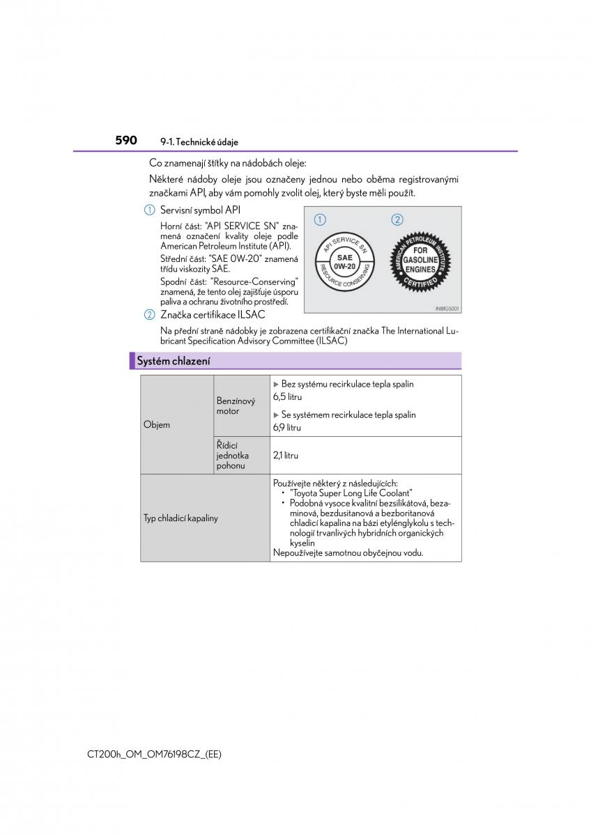 Lexus CT200h navod k obsludze / page 590