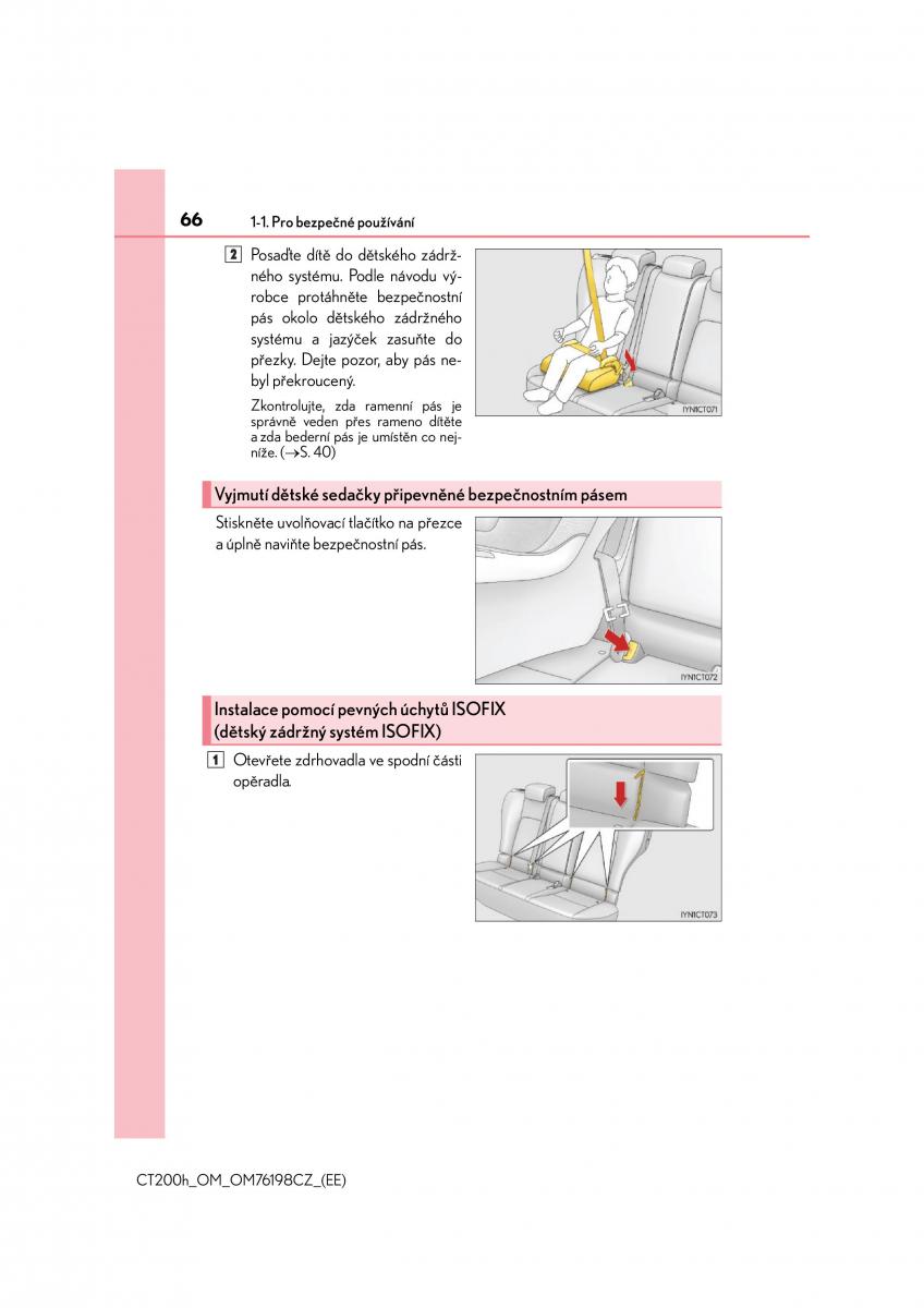 Lexus CT200h navod k obsludze / page 66