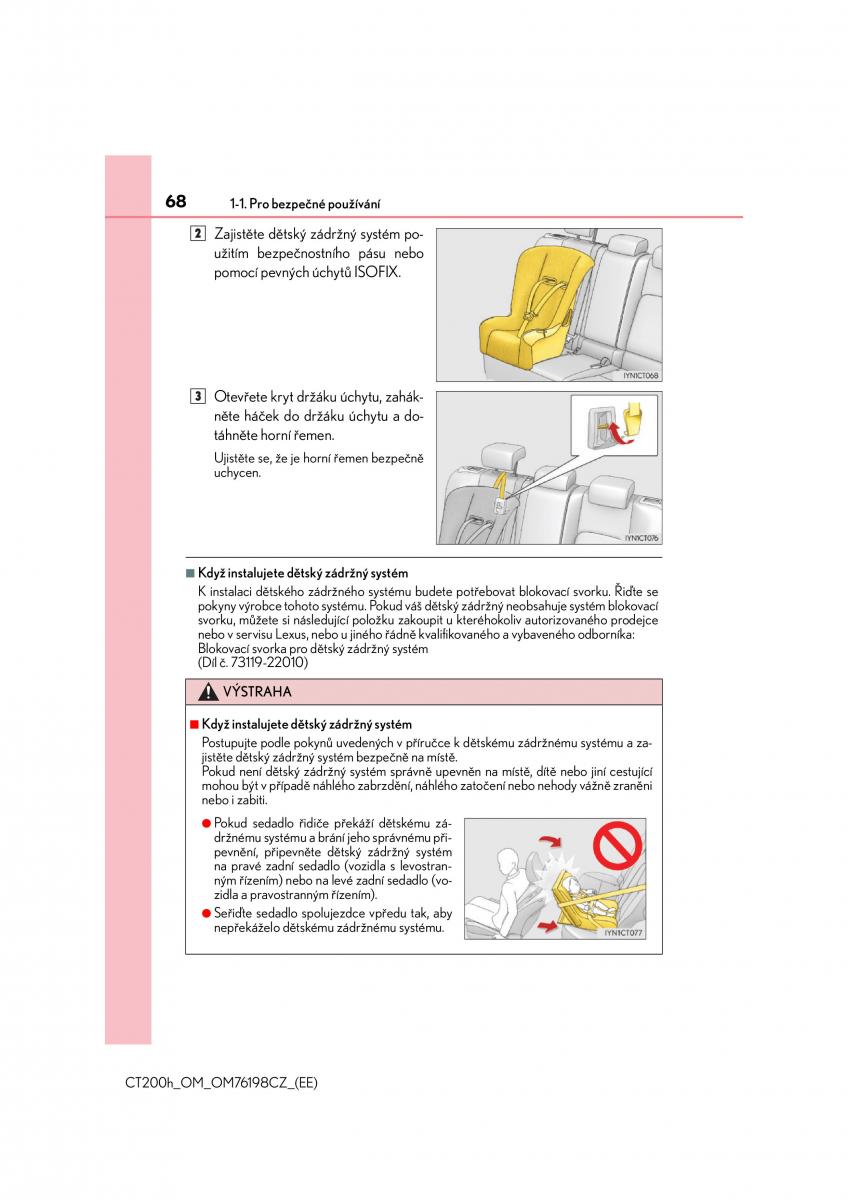 Lexus CT200h navod k obsludze / page 68