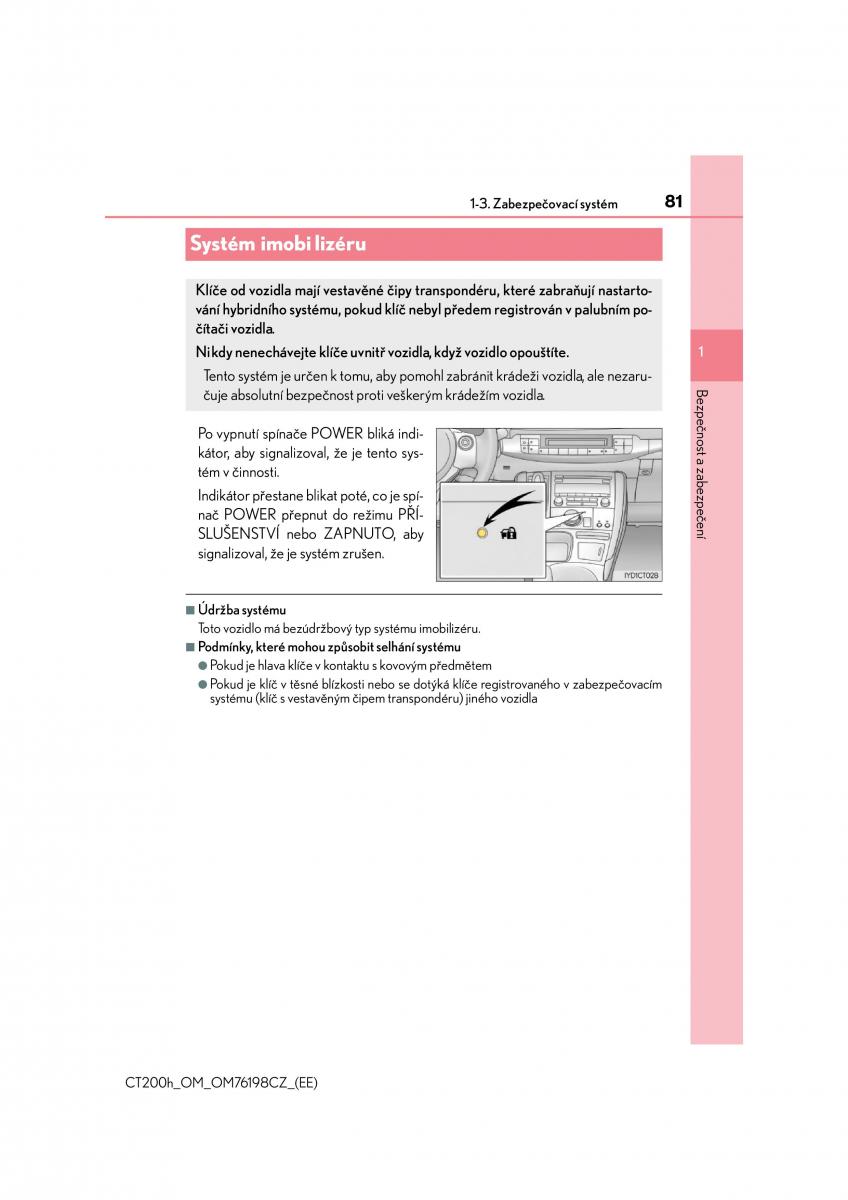 Lexus CT200h navod k obsludze / page 81