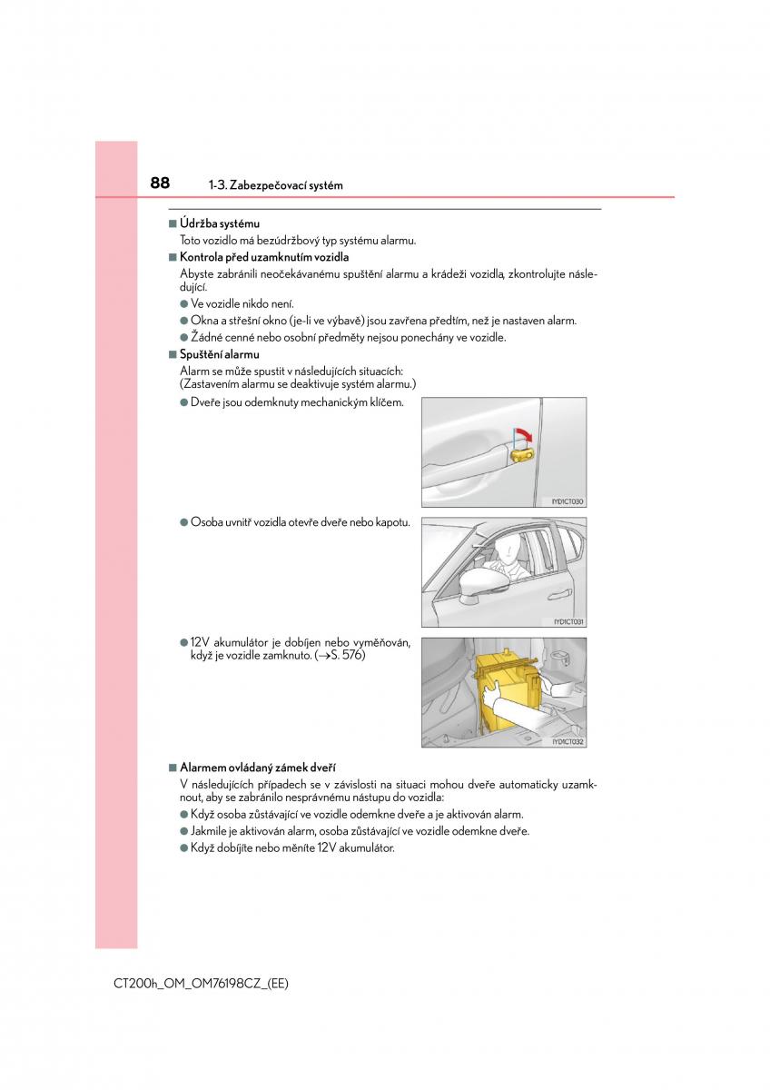 Lexus CT200h navod k obsludze / page 88