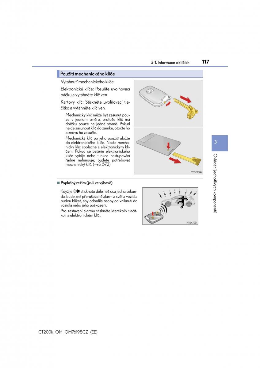 Lexus CT200h navod k obsludze / page 117