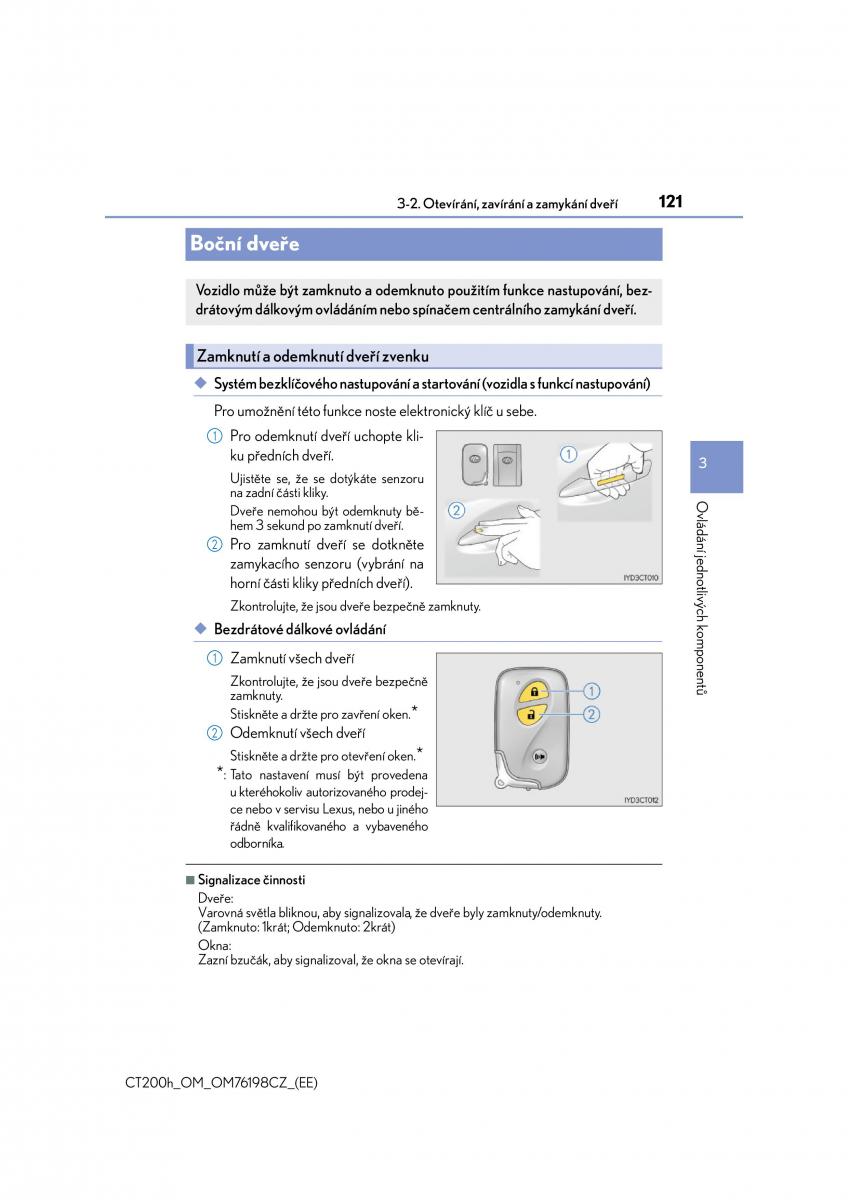 Lexus CT200h navod k obsludze / page 121