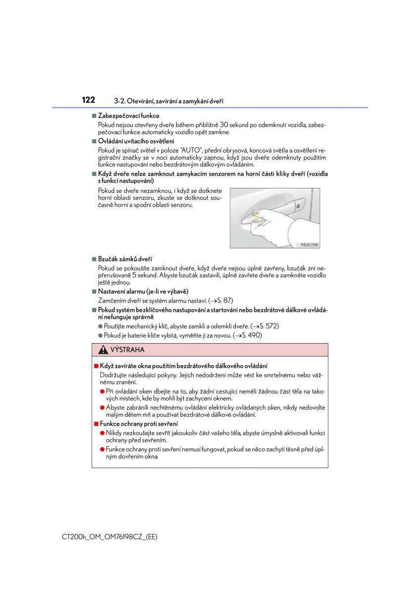 Lexus CT200h navod k obsludze / page 122