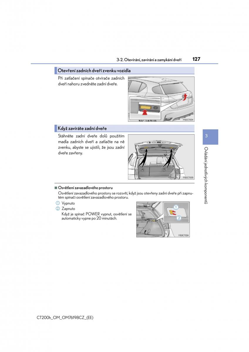 Lexus CT200h navod k obsludze / page 127