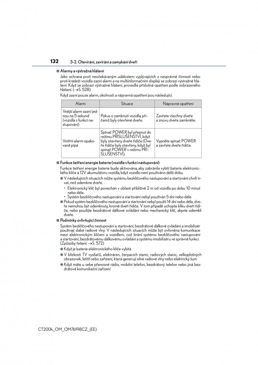 Lexus CT200h navod k obsludze / page 132