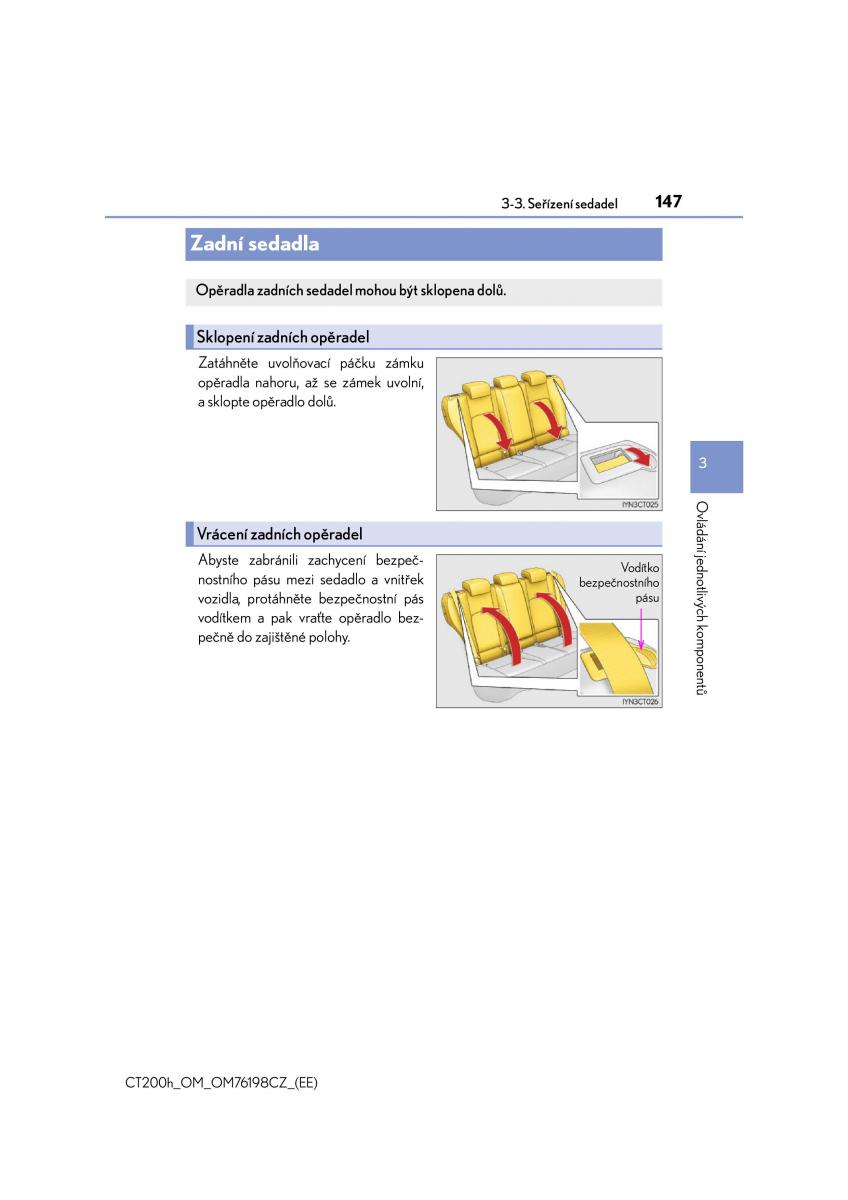 Lexus CT200h navod k obsludze / page 147