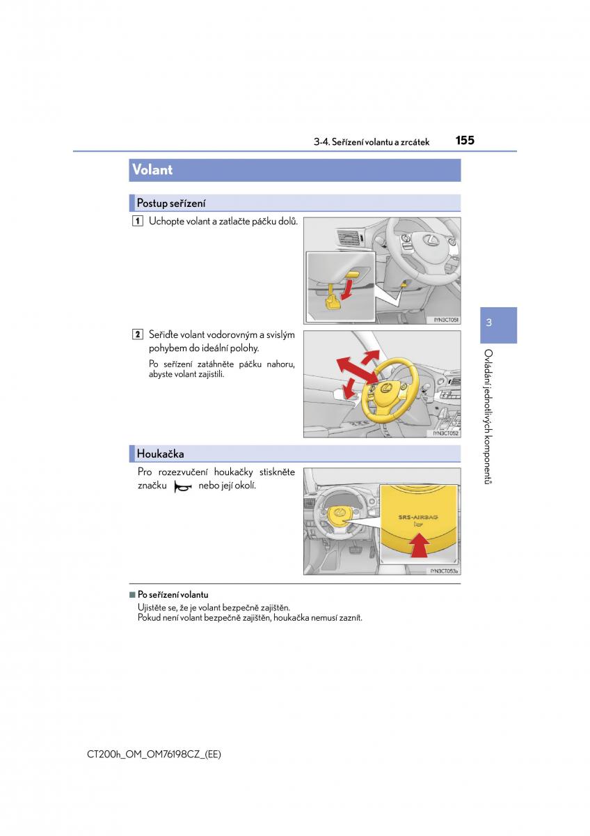 Lexus CT200h navod k obsludze / page 155
