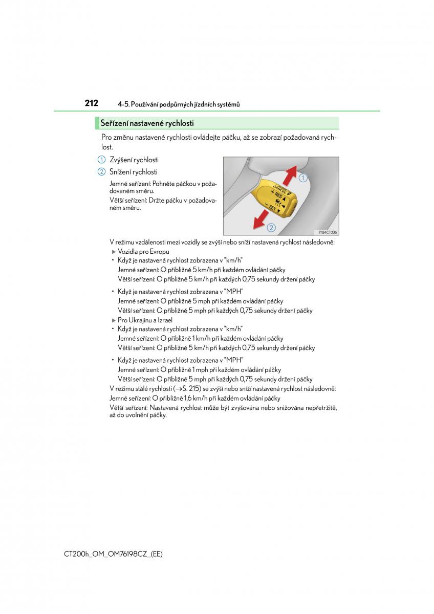 Lexus CT200h navod k obsludze / page 212