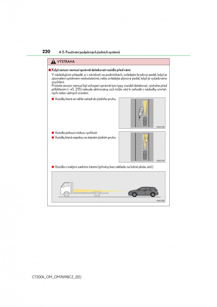 Lexus CT200h navod k obsludze / page 220