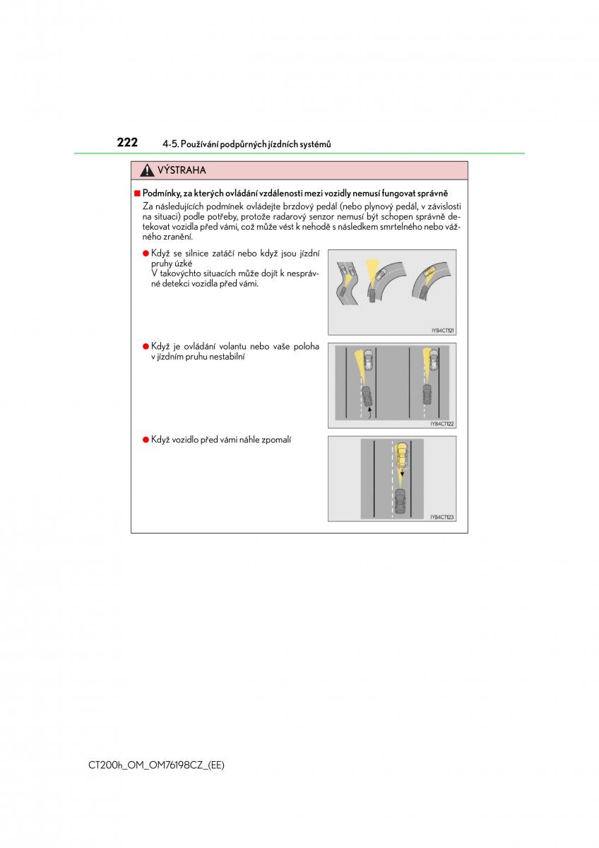 Lexus CT200h navod k obsludze / page 222