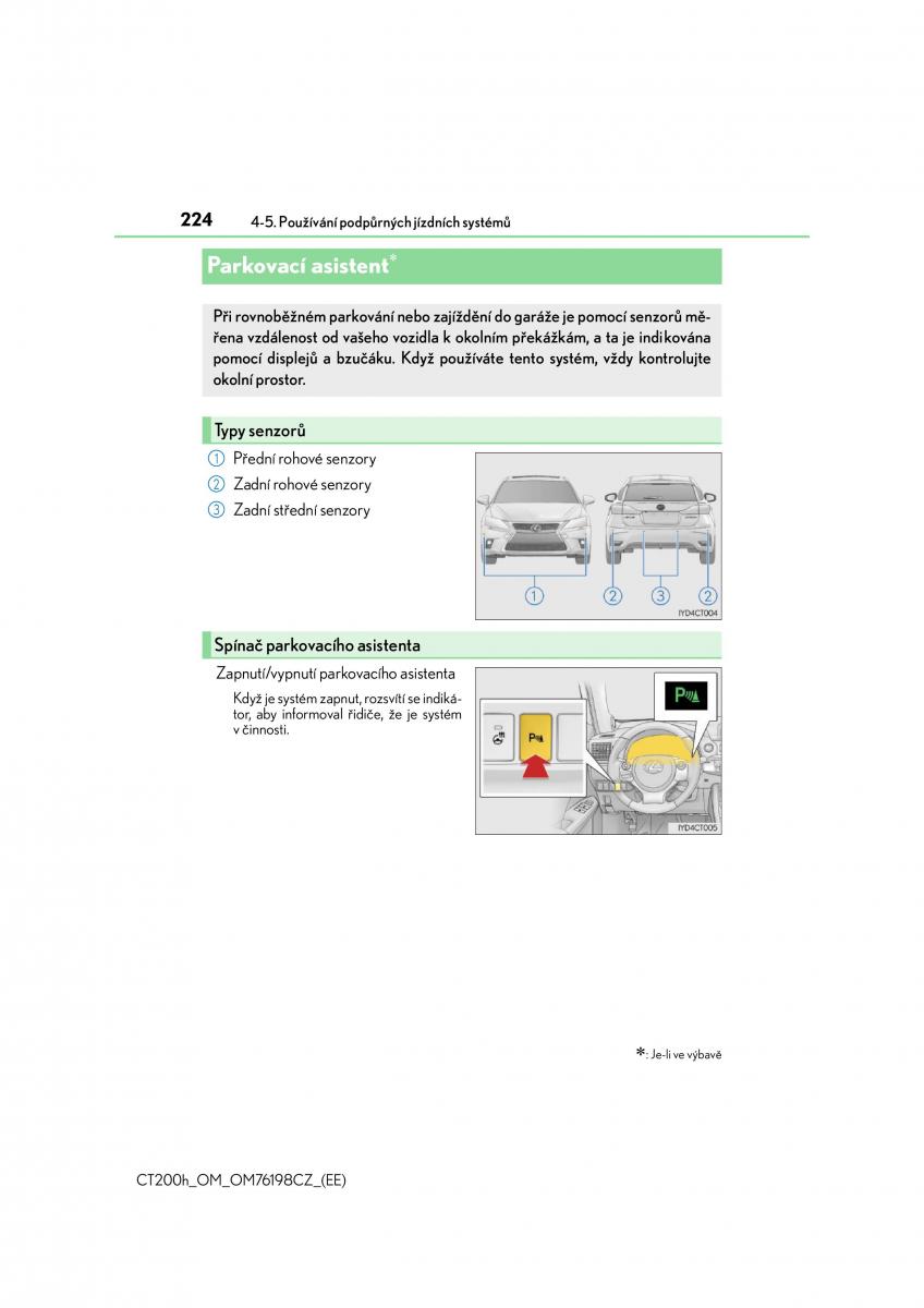 Lexus CT200h navod k obsludze / page 224