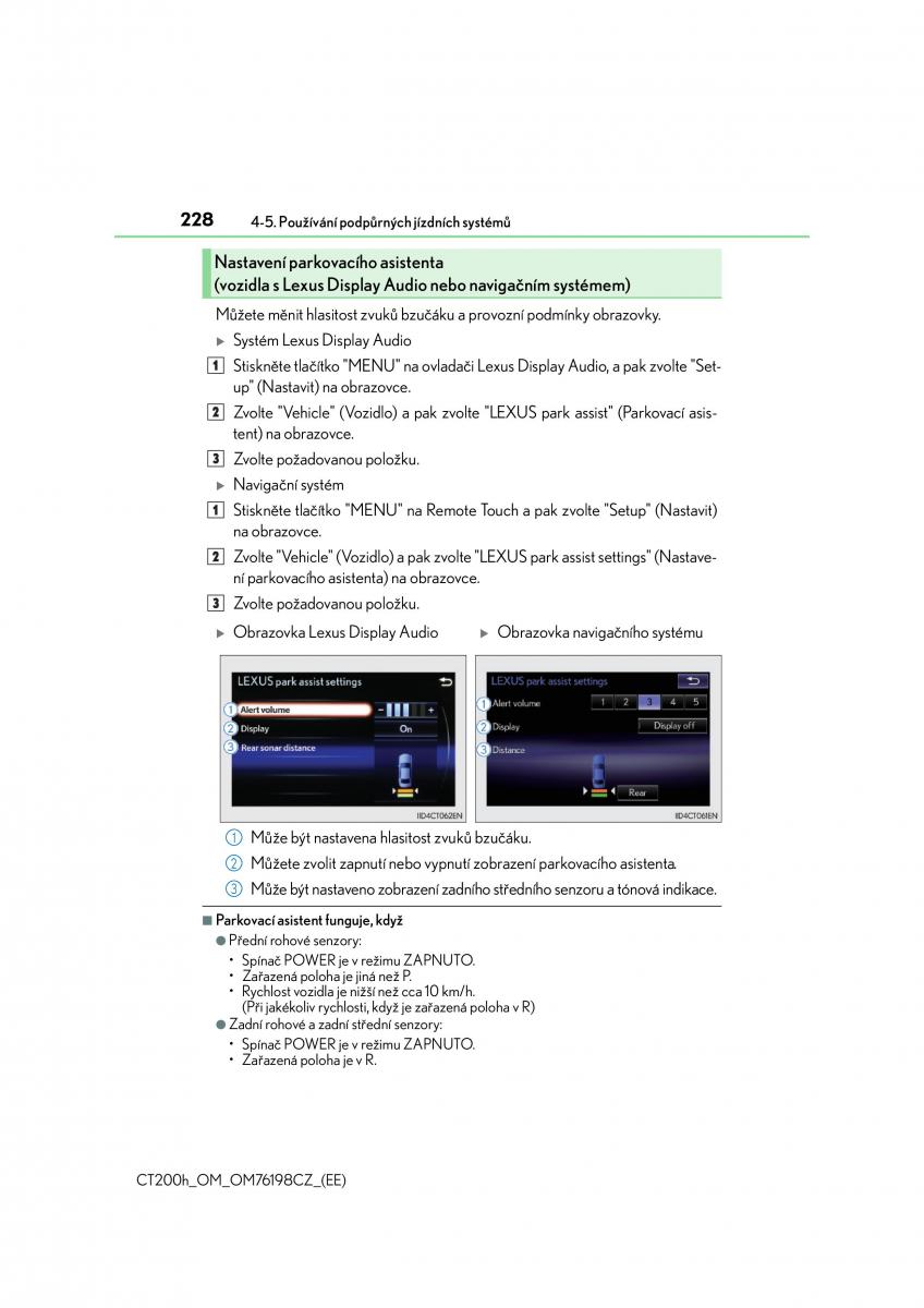 Lexus CT200h navod k obsludze / page 228