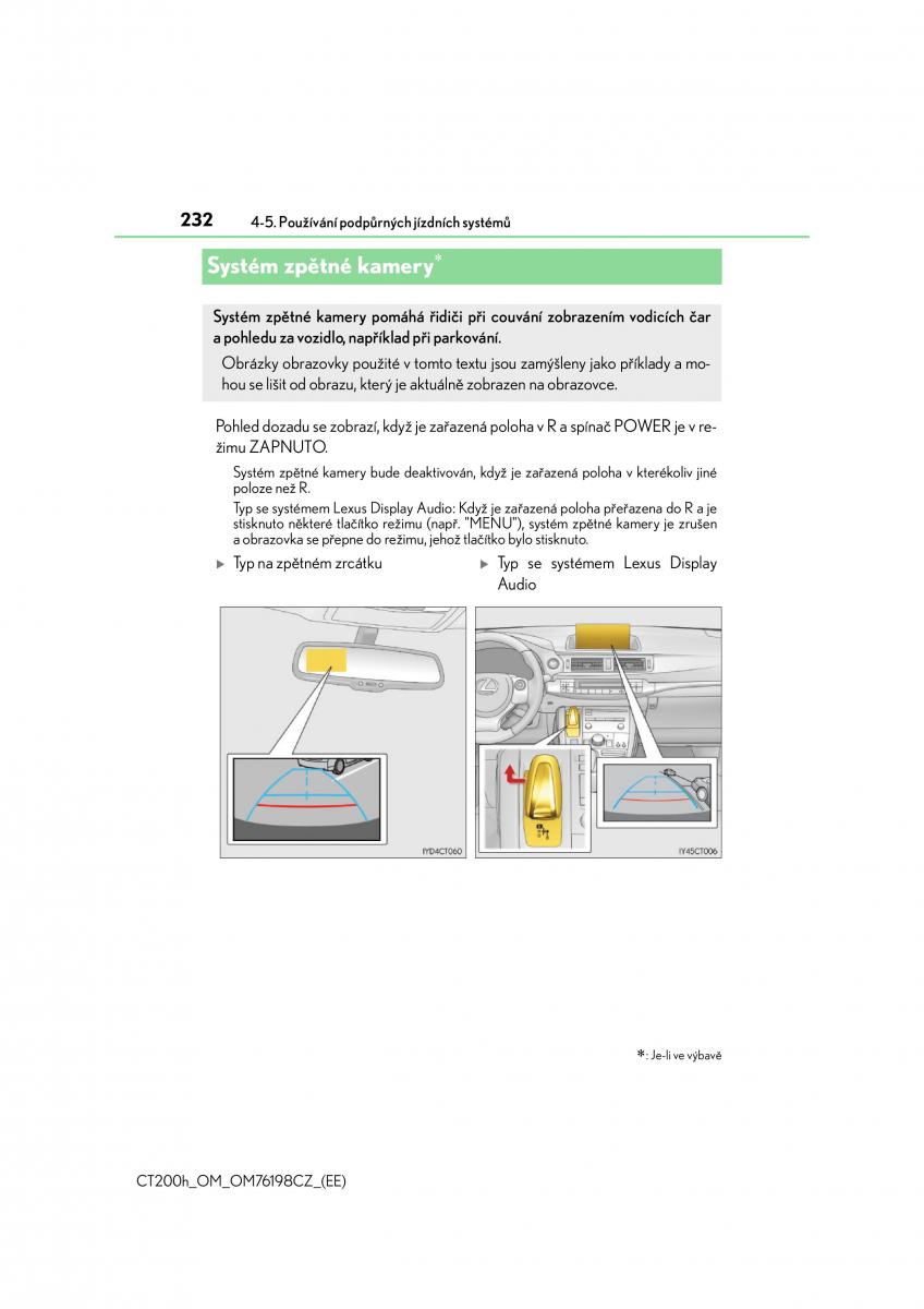 Lexus CT200h navod k obsludze / page 232