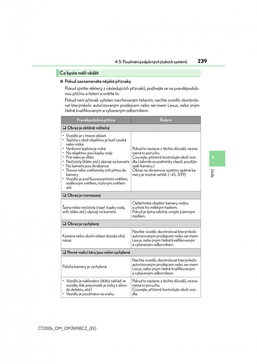 Lexus CT200h navod k obsludze / page 239