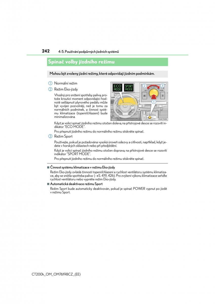 Lexus CT200h navod k obsludze / page 242