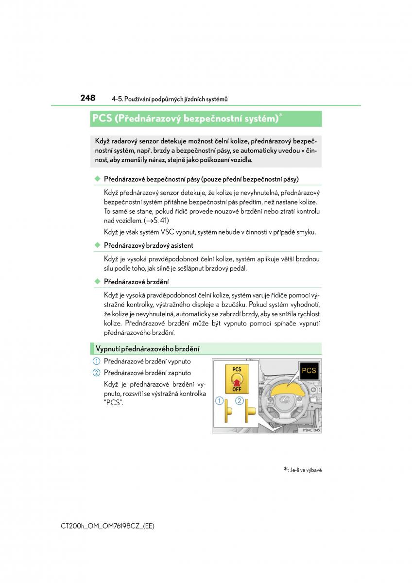 Lexus CT200h navod k obsludze / page 248