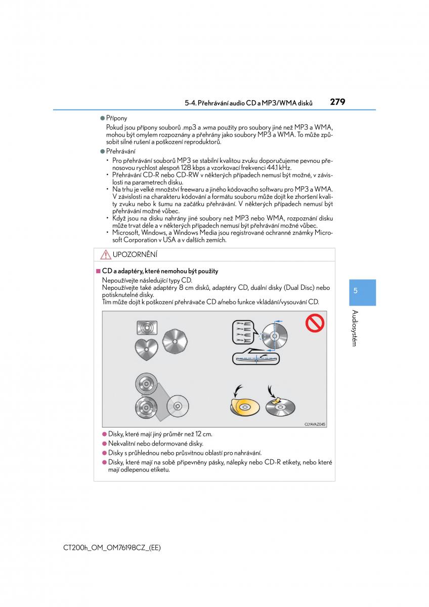 Lexus CT200h navod k obsludze / page 279