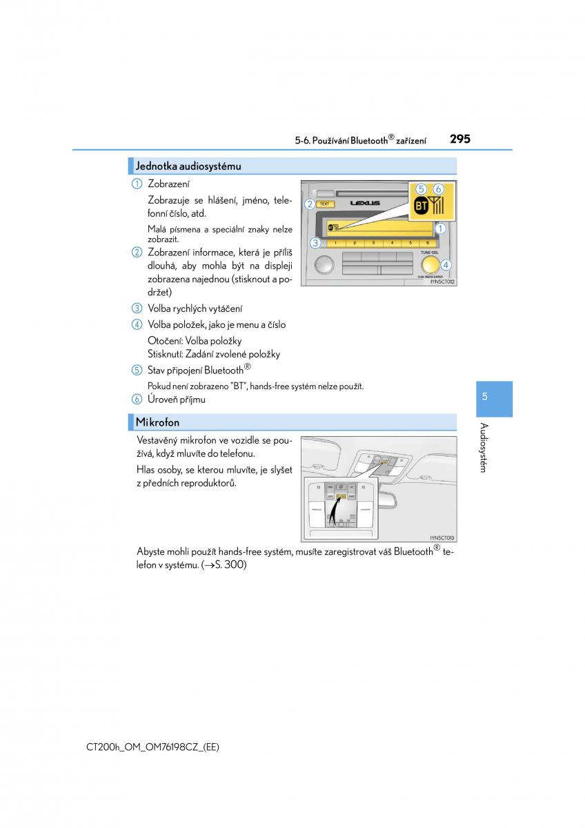 Lexus CT200h navod k obsludze / page 295