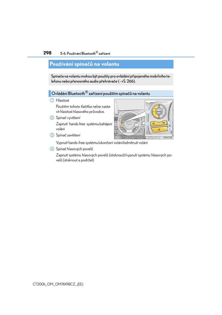 Lexus CT200h navod k obsludze / page 298