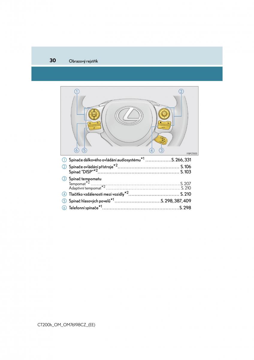 Lexus CT200h navod k obsludze / page 30