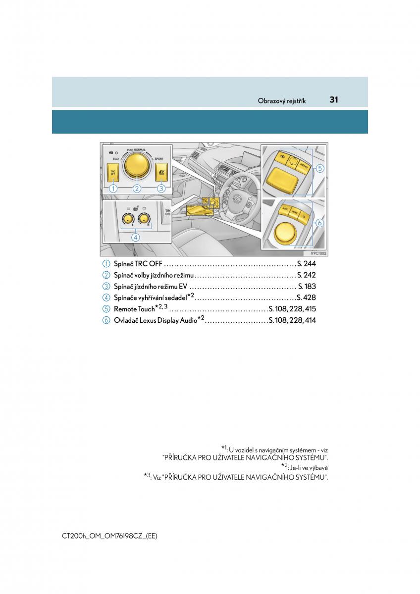 Lexus CT200h navod k obsludze / page 31