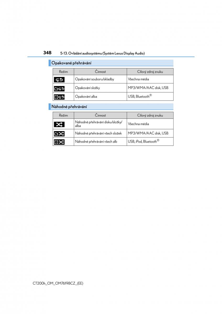 Lexus CT200h navod k obsludze / page 348