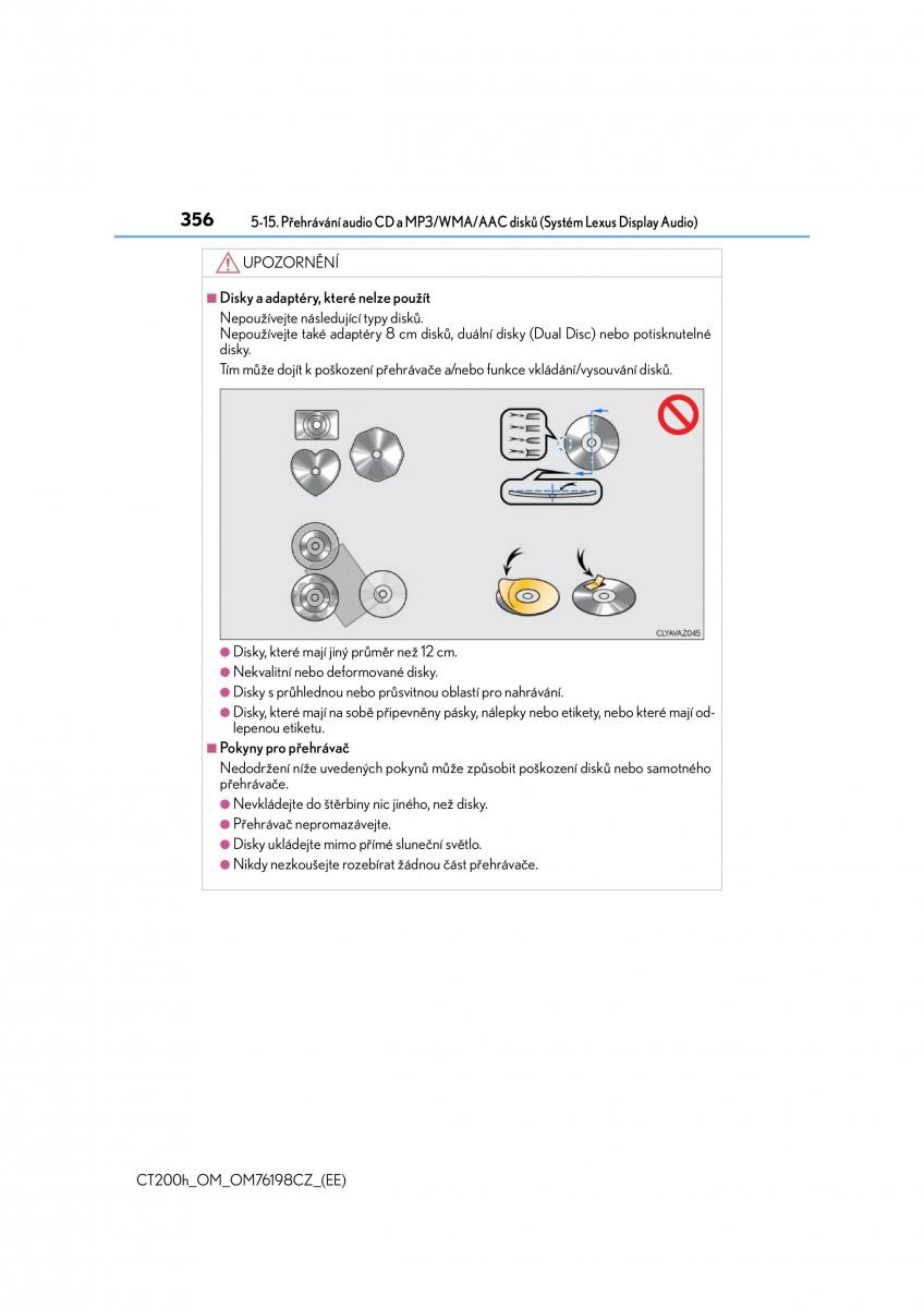 Lexus CT200h navod k obsludze / page 356