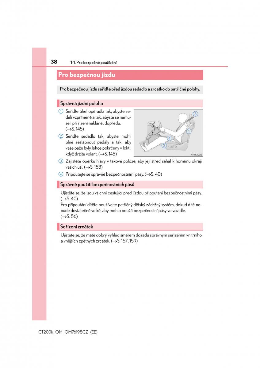 Lexus CT200h navod k obsludze / page 38