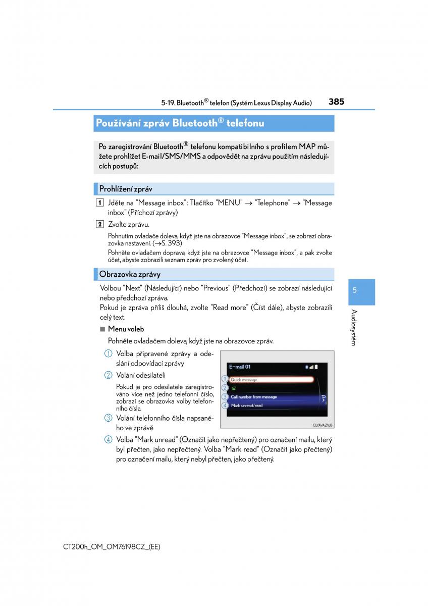 Lexus CT200h navod k obsludze / page 385