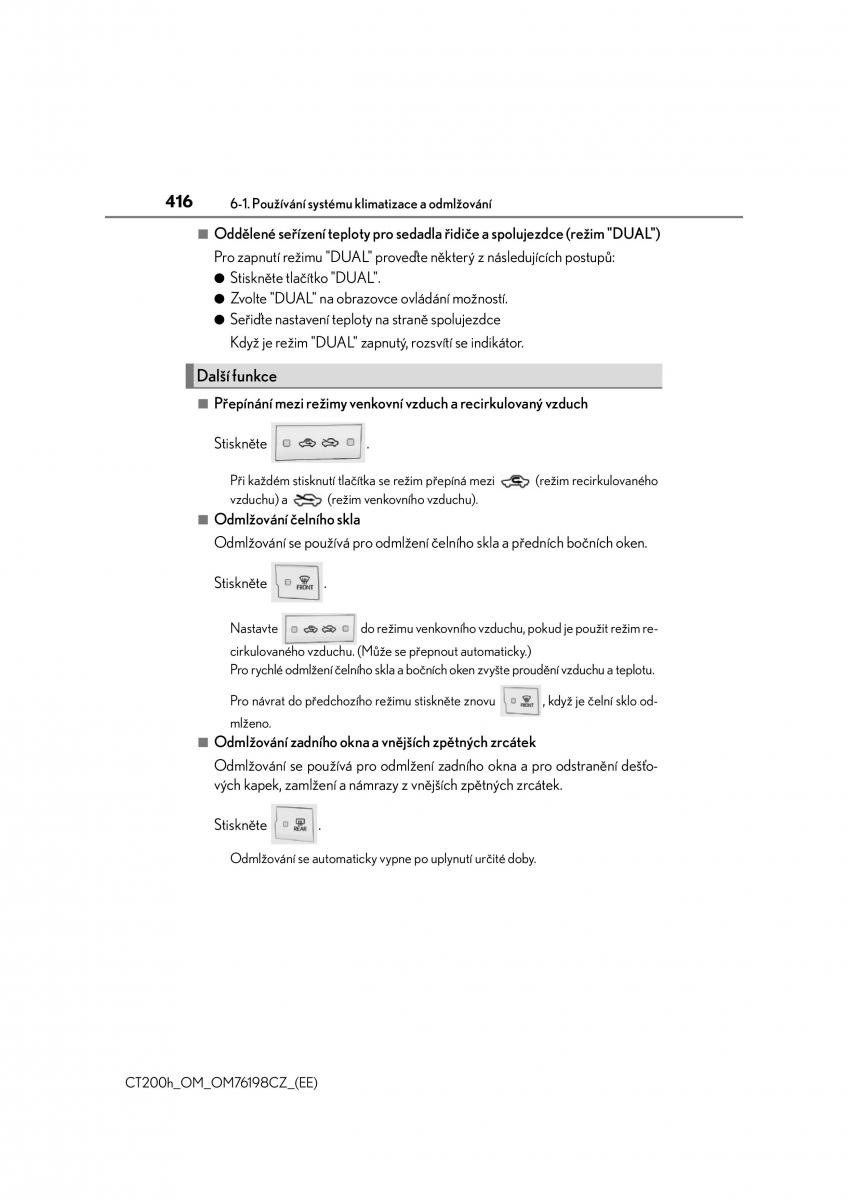 Lexus CT200h navod k obsludze / page 416