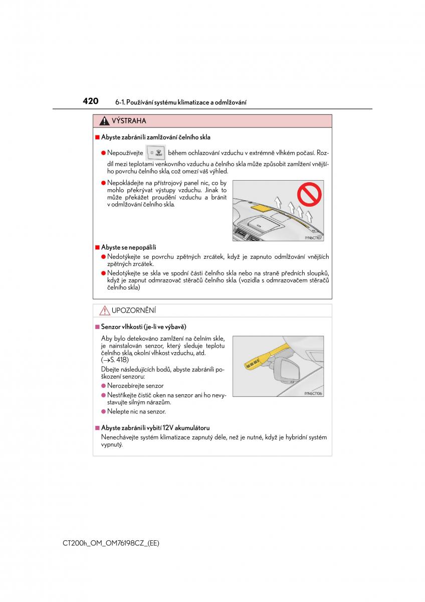 Lexus CT200h navod k obsludze / page 420