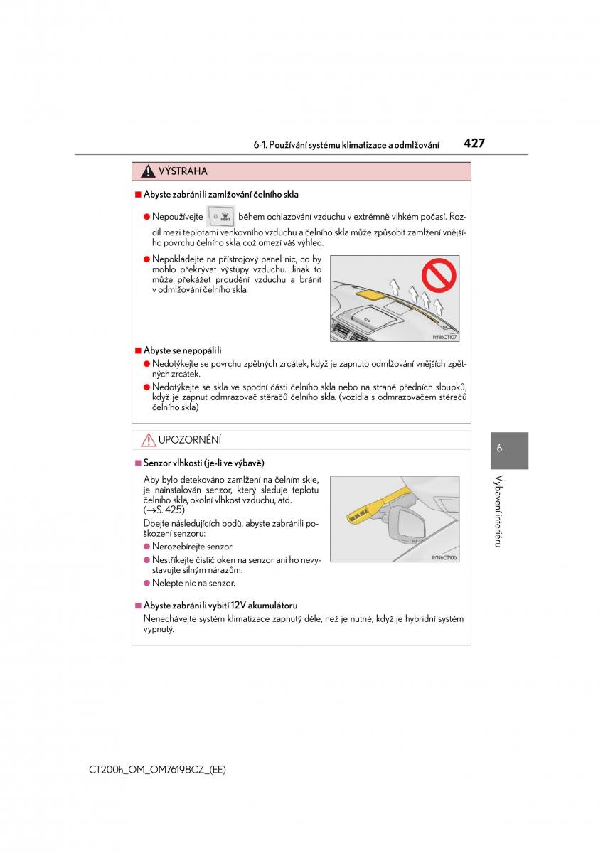 Lexus CT200h navod k obsludze / page 427