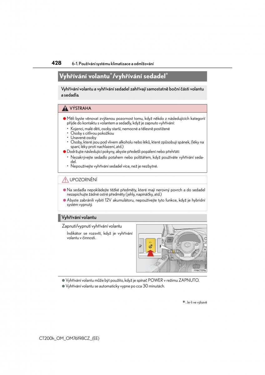 Lexus CT200h navod k obsludze / page 428