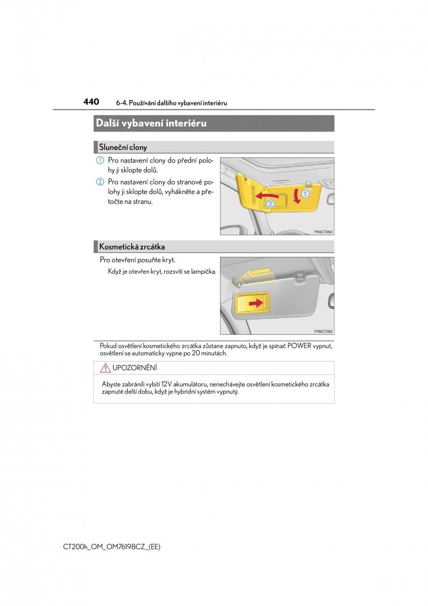 Lexus CT200h navod k obsludze / page 440