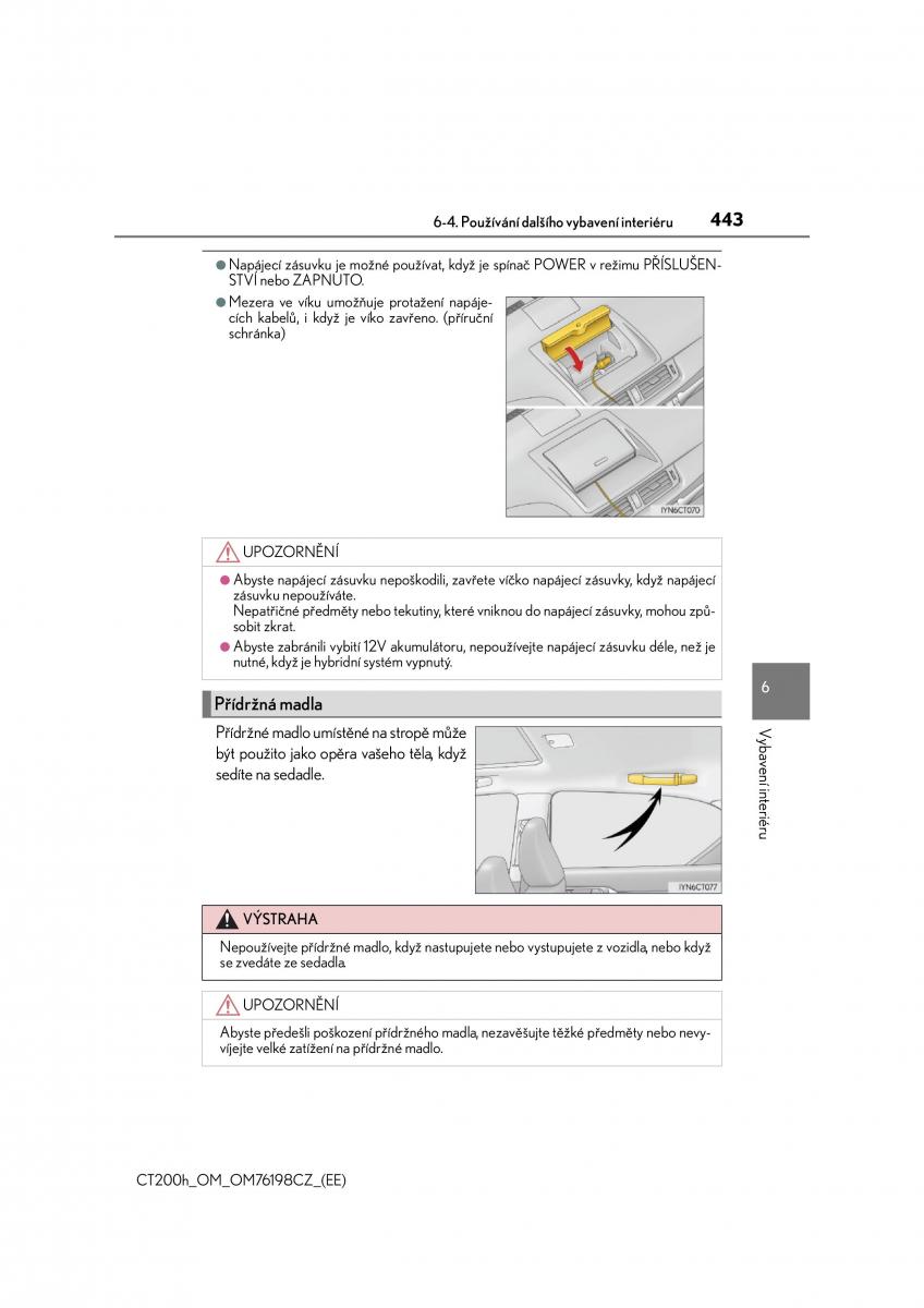 Lexus CT200h navod k obsludze / page 443