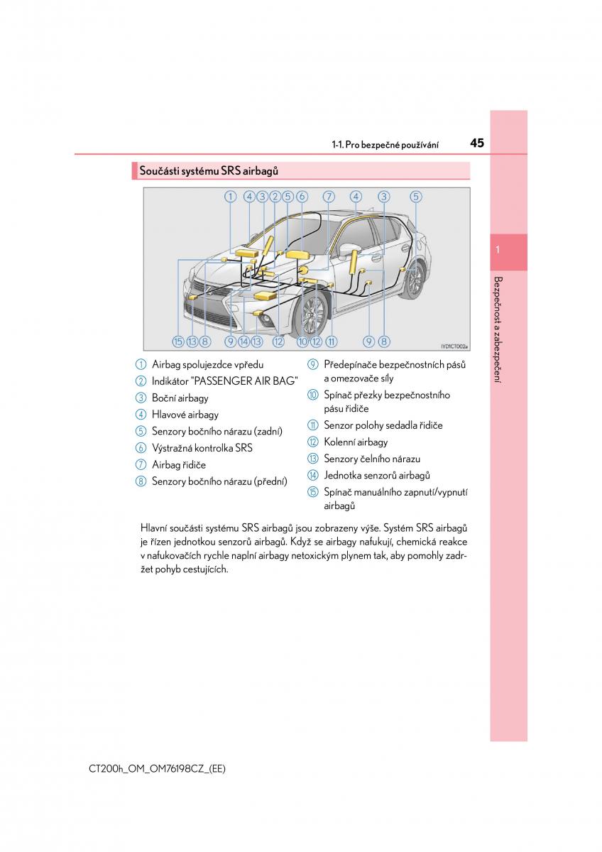 Lexus CT200h navod k obsludze / page 45