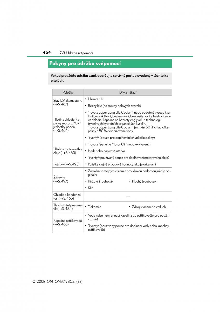 Lexus CT200h navod k obsludze / page 454