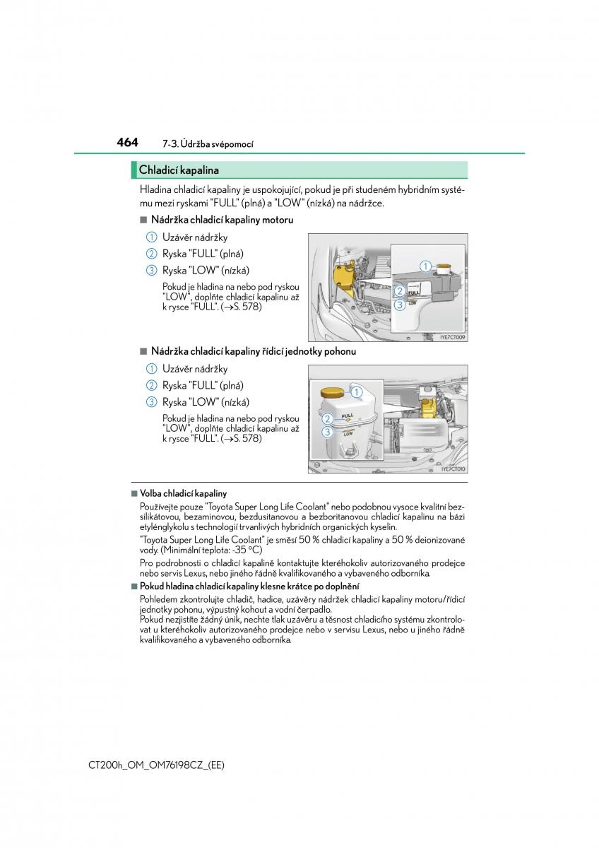 Lexus CT200h navod k obsludze / page 464