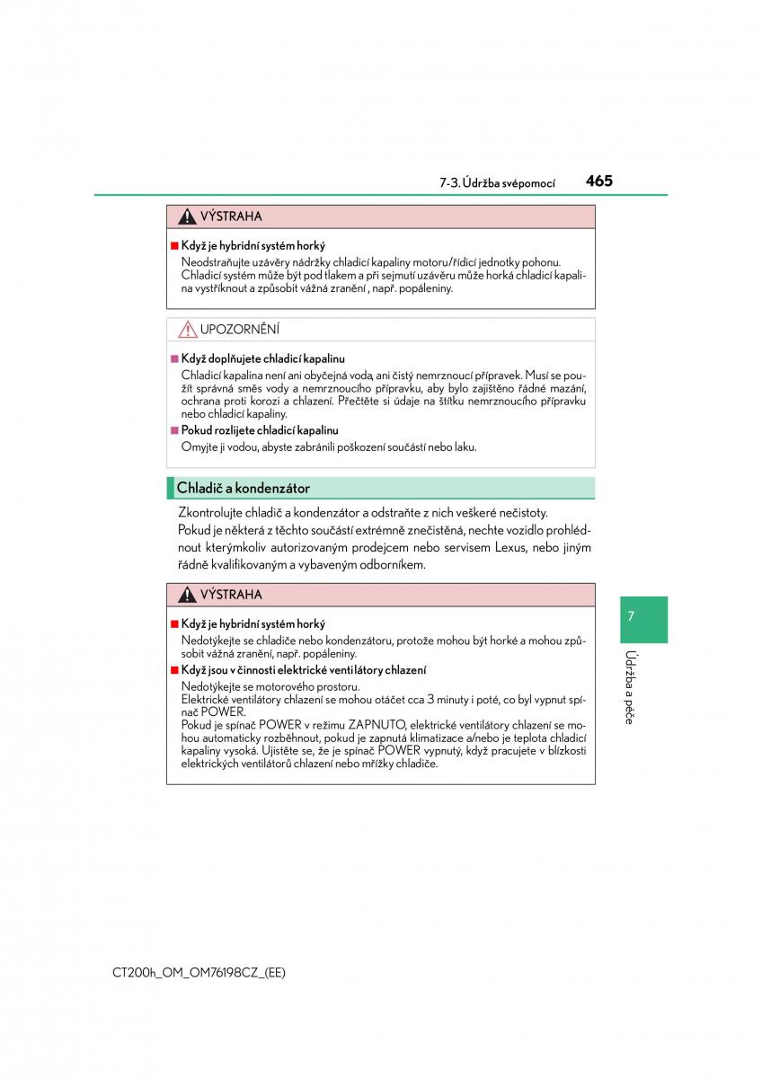 Lexus CT200h navod k obsludze / page 465