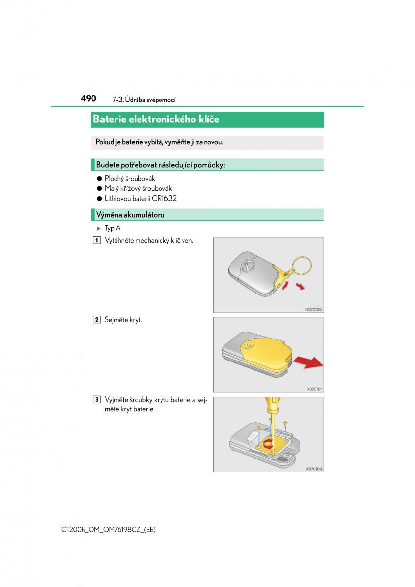 Lexus CT200h navod k obsludze / page 490