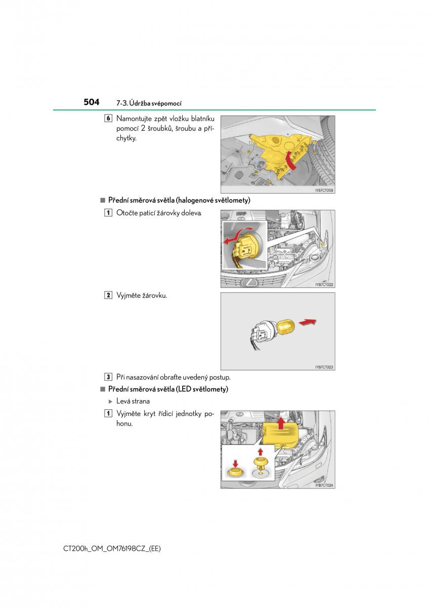 Lexus CT200h navod k obsludze / page 504