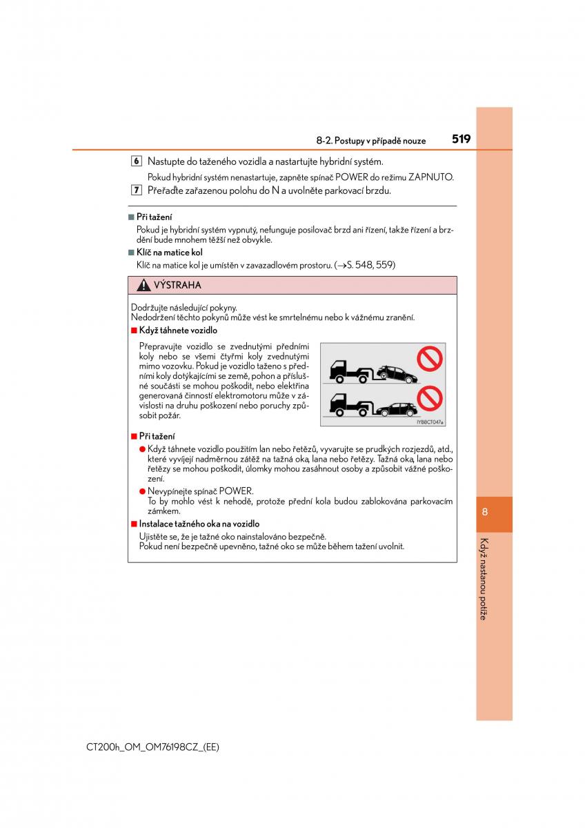 Lexus CT200h navod k obsludze / page 519