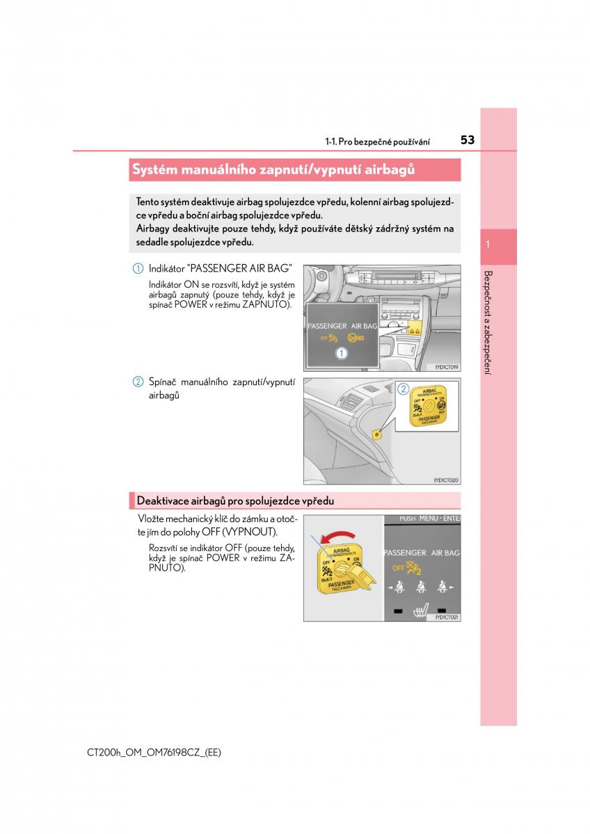 Lexus CT200h navod k obsludze / page 53