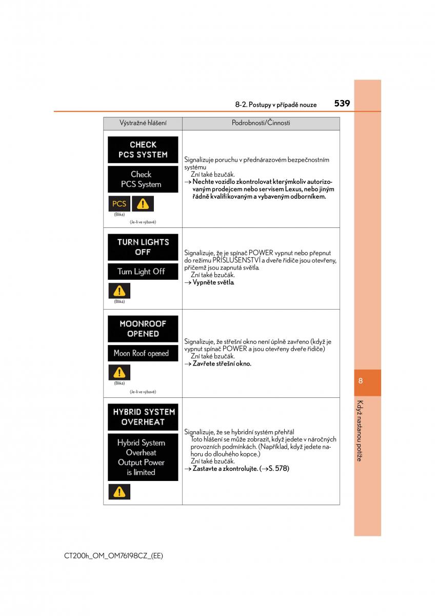 Lexus CT200h navod k obsludze / page 539