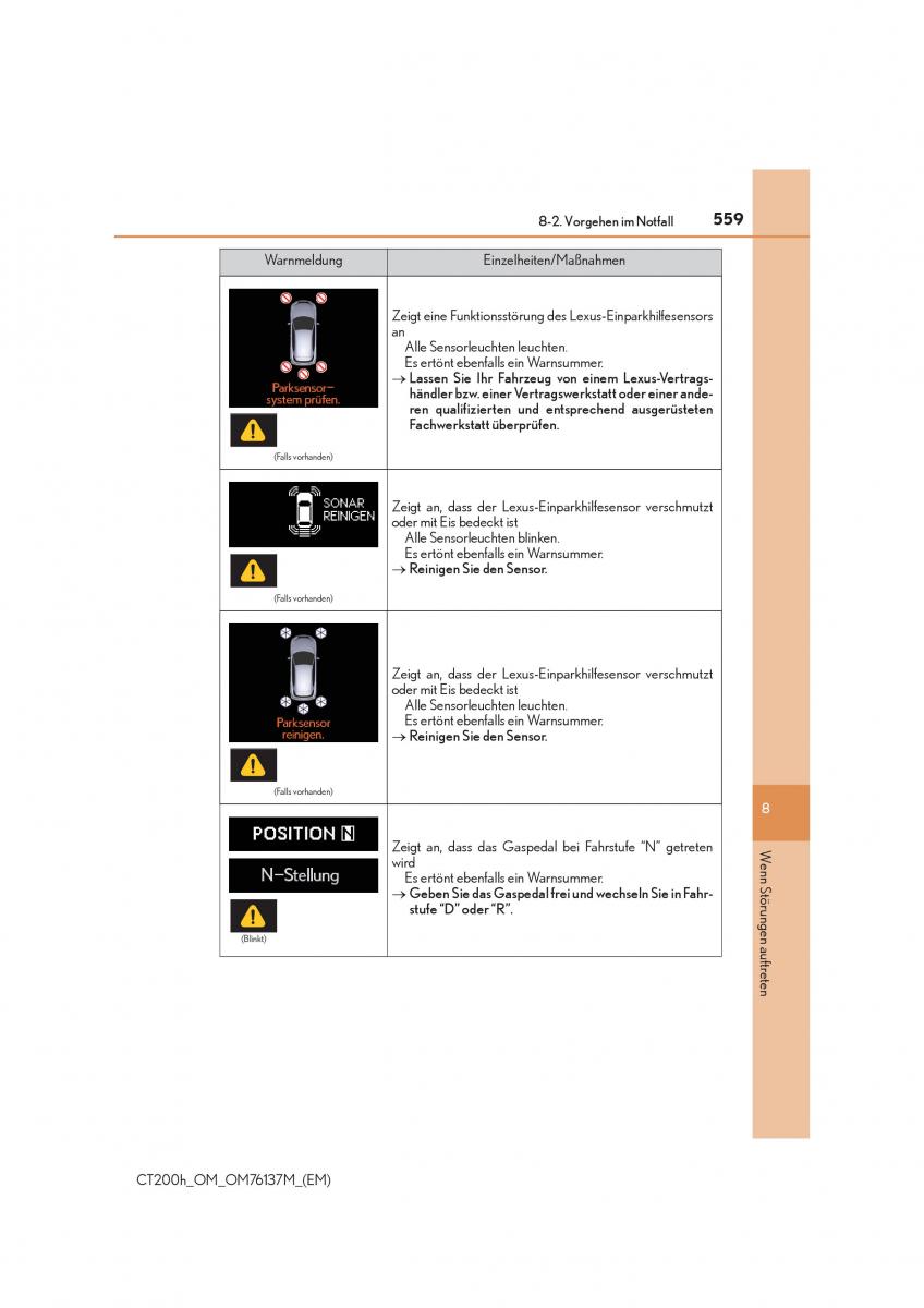 Lexus CT200h Handbuch / page 559
