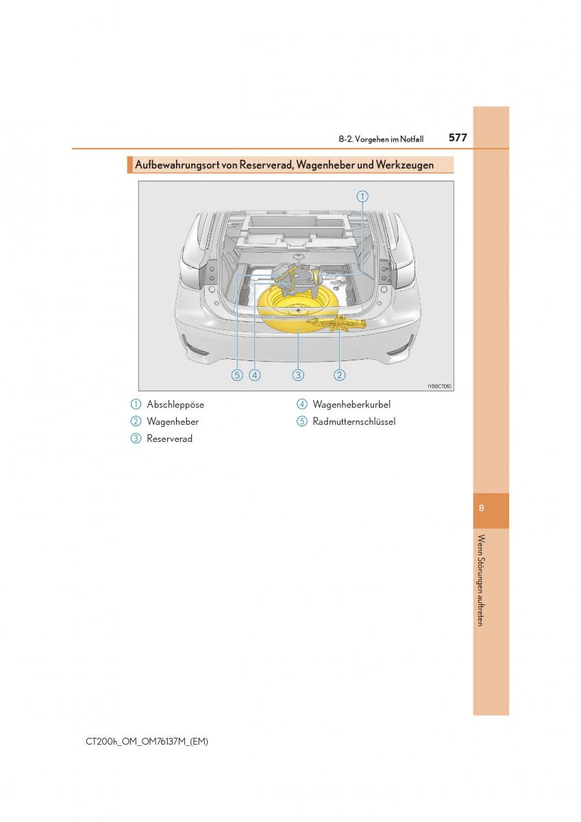 Lexus CT200h Handbuch / page 577