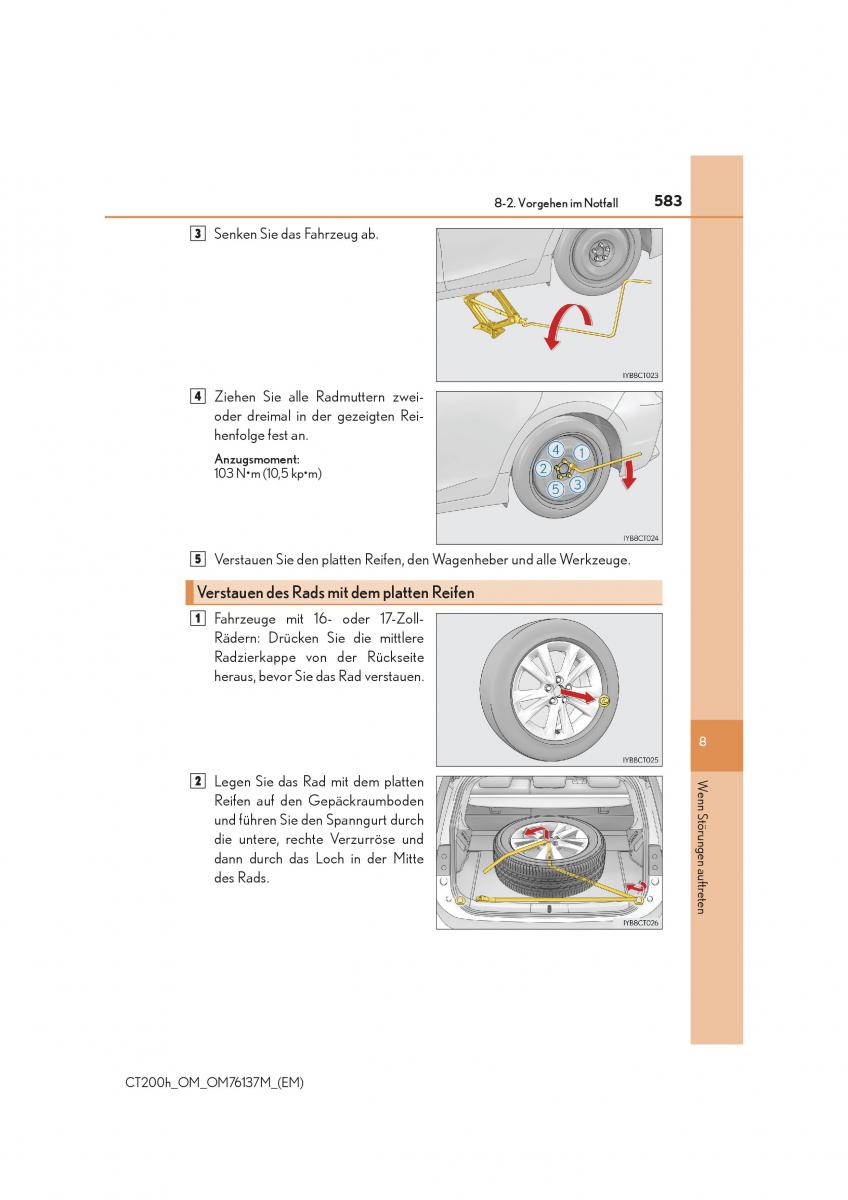 Lexus CT200h Handbuch / page 583